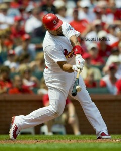 Photo of Albert Pujols hitting